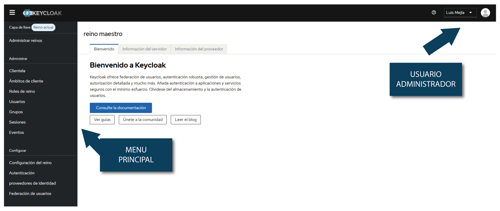 Cap. 8 - keycloak | Consola de administración