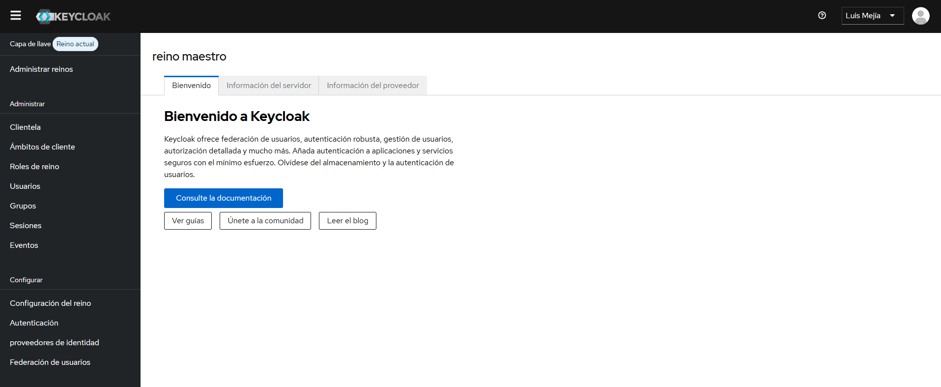 Cap. 8 - keycloak | Consola de administración