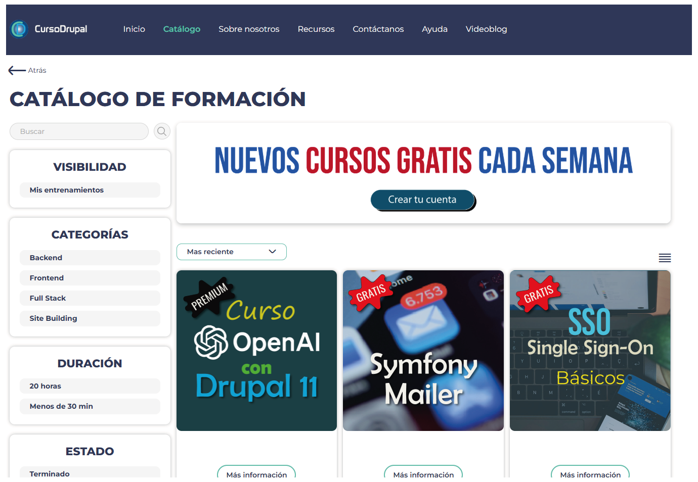 www.cursodrupal.com | Formacion Drupal y Symfony en Español